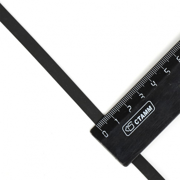 Резинка латексная рифленая евро 07мм, толщ.0,7мм арт.TBY-48424 цв. черная уп.5кг