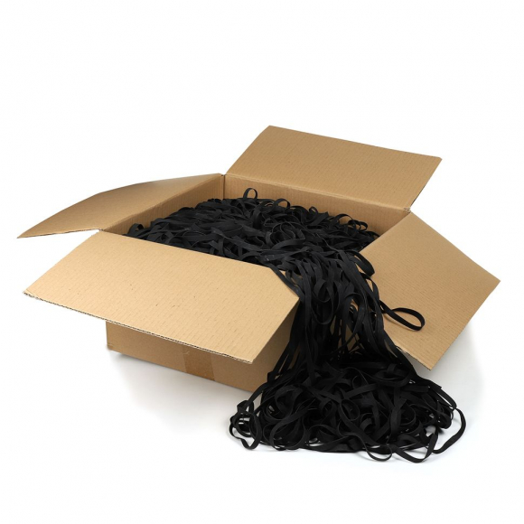 Резинка латексная рифленая евро 07мм, толщ.0,7мм арт.TBY-48424 цв. черная уп.5кг