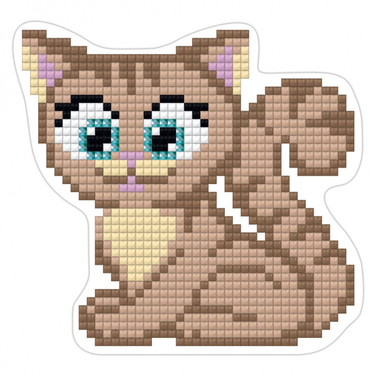 Кристальная мозаика ФРЕЯ арт.ALVM-016 Котенок (магнит) 9,5х9 см