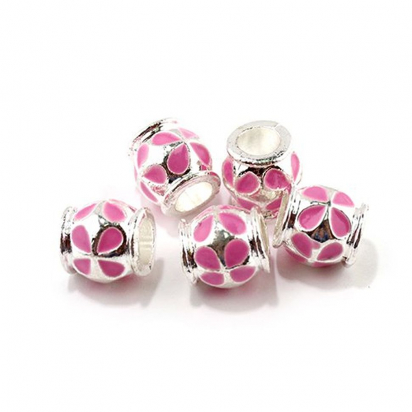 Бусины металлические с эмалью арт.PN-F156 10х10мм, in ? 5мм