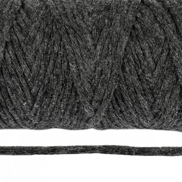 Шпагат крученый х/б 04мм цв.2203 т.серый уп.100м Шпагат крученый х/б 04мм цв.2203 т.серый уп.100м