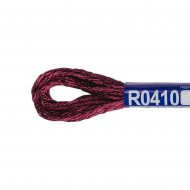 Нитки для вышивания Gamma мулине 100% вискоза 12 x 8 м цв.R0410 т.бордовый