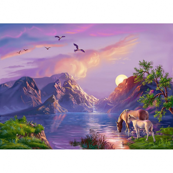 Пазл ФРЕЯ арт.PZL-1000/06 На водопое 47,5х67,5 см
