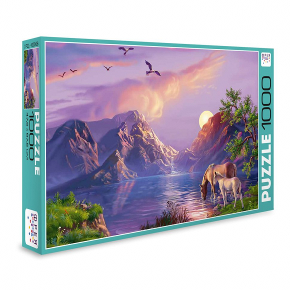 Пазл ФРЕЯ арт.PZL-1000/06 На водопое 47,5х67,5 см