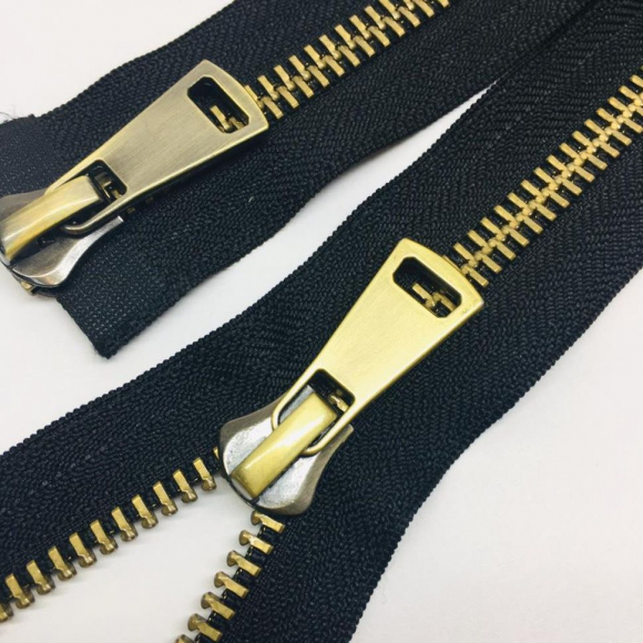 Молния мет. титан №5 антик два замка 90см D580 черный