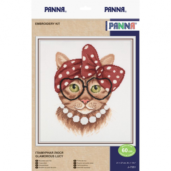 Набор для вышивания PANNA арт. J-7351 Гламурная Люся 27х21 см Набор для вышивания PANNA арт. J-7351 Гламурная Люся 27х21 см