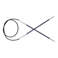 29051 Knit Pro Спицы круговые для вязания Royale 3мм /40см, ламинированная береза, фиолетовый