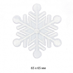 Термоаппликации вышитые арт.TBY.S64 Снежинки уп.10шт 6,5х6,5 см