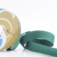 31952_Лента репсовая SAFISA мини-рулон, 15 мм, 3,5 м, цвет 43, цвет зеленый-темный
