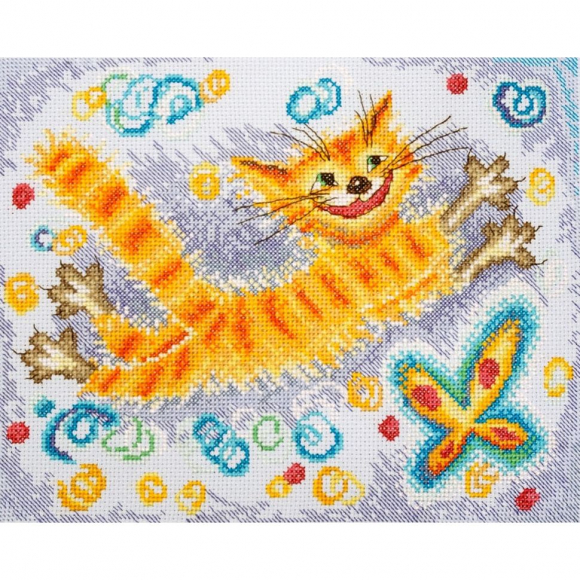 Набор для вышивания МАРЬЯ ИСКУСНИЦА арт.07.005.05 Солнечный кот 25х20 см