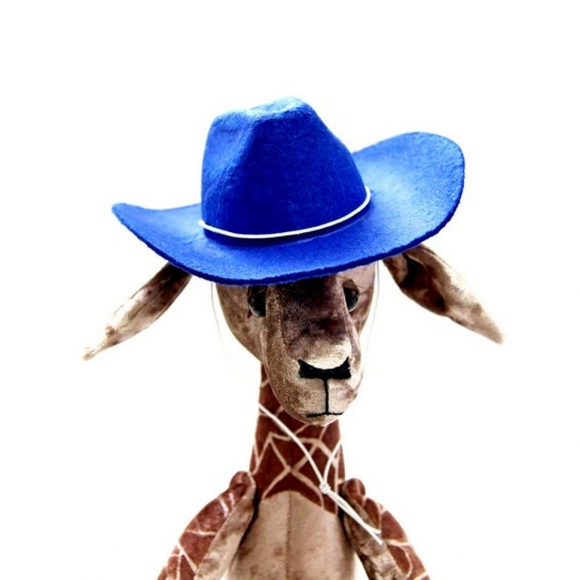 Шляпка ковбойская арт.КЛ.24870 15х15,5х6см цв.синий уп.2шт