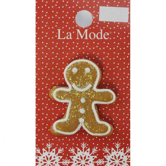 Пуговица LA MODE CRISTMAS "Пряничный человечек"