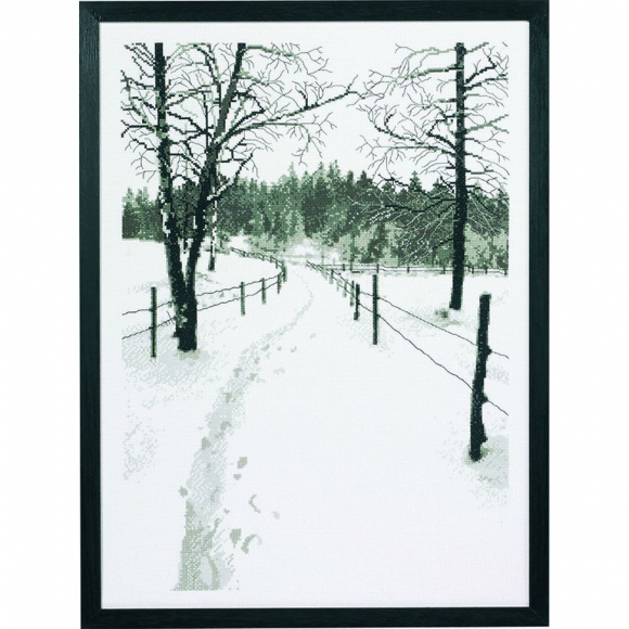 Набор для вышивания PERMIN арт.70-6814 Зимний пейзаж 42х58 см