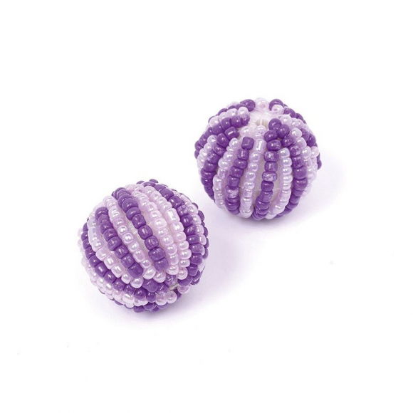 Бусины TESORO арт.TS-E8409-09 цв.1 сиреневый 22 мм, in ?4 мм
