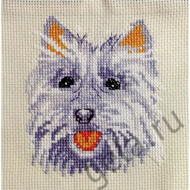 Набор для вышивания PERMIN арт.12-2373 Панно Собака 25х25 см