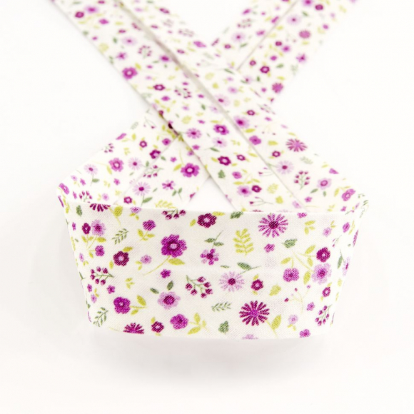 Косая бейка с рисунком SAFISA, арт.6626, 30 мм, 20 м, цвет 01