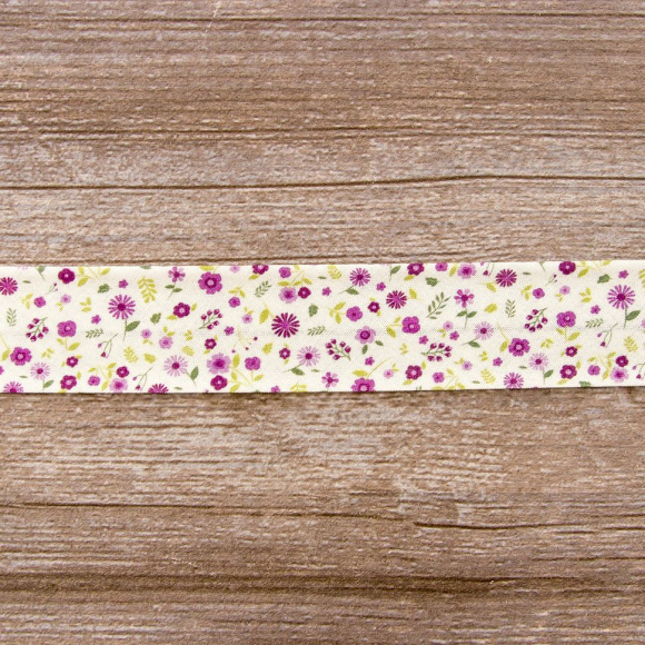 Косая бейка с рисунком SAFISA, арт.6626, 30 мм, 20 м, цвет 01