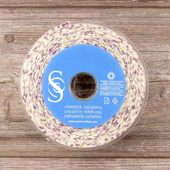 Косая бейка с рисунком SAFISA, арт.6626, 30 мм, 20 м, цвет 01