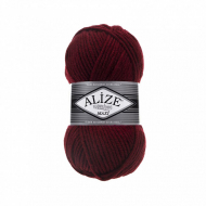 Пряжа для вязания Ализе Superlana maxi (25% шерсть, 75% акрил) 5х100г/100м цв.057 бордовый