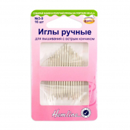 670_Иглы ручные для вышивания с острым кончиком, №3-9, 16 шт