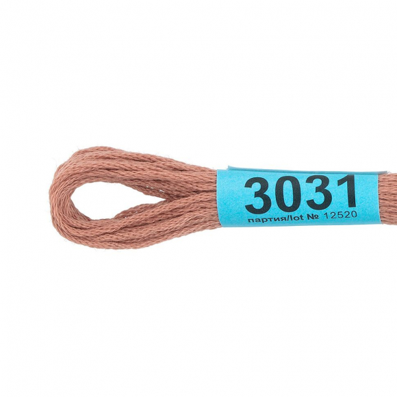 Нитки для вышивания Gamma мулине (0820-3070) 100% хлопок 24 x 8 м цв.3031 св.какао