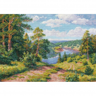 Набор для вышивания АЛИСА арт.3-13 Над рекой 40х30 см Набор для вышивания АЛИСА арт.3-13 Над рекой 40х30 см