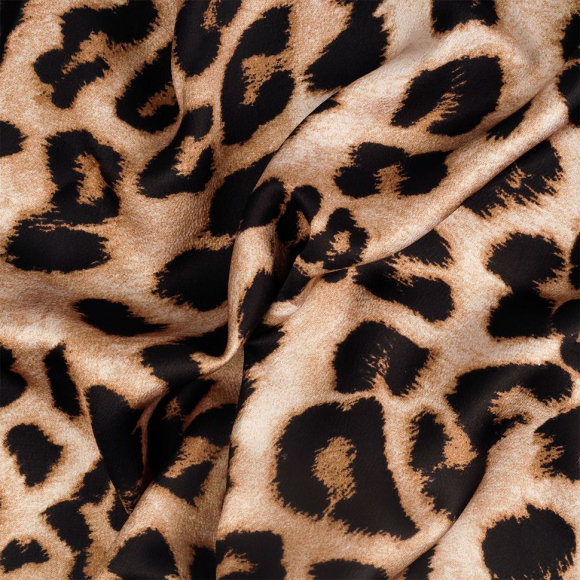 Ткань шелк Армани креп 90 г/м? 97% полиэстер, 3% лайкра шир.148 см арт.Arm.cr.0679.1 цв.01 коричневый рул.24м