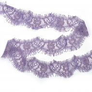 Кружево “реснички” арт.TBY 75637 шир.40мм цв.380 сиреневый уп.30м (по 3м)