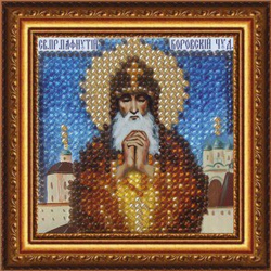 Рисунок на ткани ВЫШИВАЛЬНАЯ МОЗАИКА арт. 4053 Икона Св.Пафнутий 6,5х6,5 см