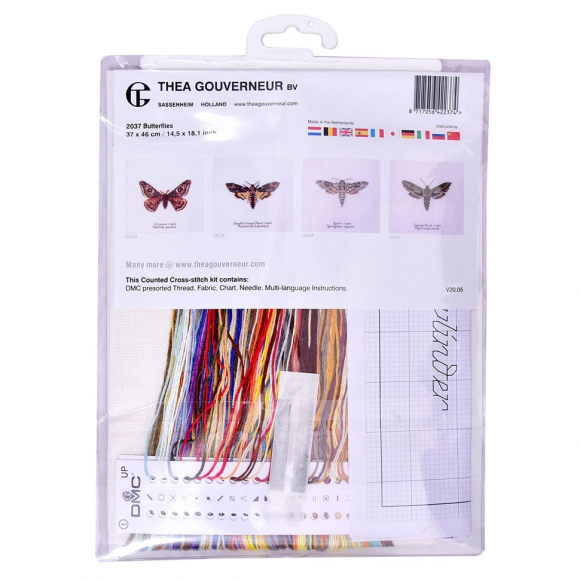 34982_Набор для вышивания "Бабочки", канва лён 32 ct 34982_Набор для вышивания "Бабочки", канва лён 32 ct