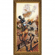 Набор для вышивания мулине НОВА СЛОБОДА арт.СР6048 Свидание на крыше 23х52 см Набор для вышивания мулине НОВА СЛОБОДА арт.СР6048 Свидание на крыше 23х52 см