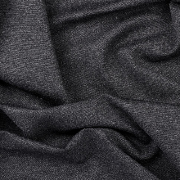 Ткань Джерси 350 г/м? 60% вискоза, 35% полиэстер, 5% спандекс шир.155 см арт.TBY.Jrs.350.21 цв.21 серый меланж уп.5м