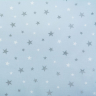 Ткань ранфорс с глитером Звездочки, арт.WH 20557-v06, 130г/м?,100% хлопок, шир.240см, цв.голубой/серебро, уп.3м