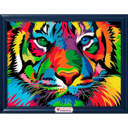 Набор для изготовления картин АЛМАЗНАЯ ЖИВОПИСЬ арт.АЖ.4134 Красочный тигр 40х30 см