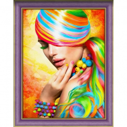 Набор для изготовления картин АЛМАЗНАЯ ЖИВОПИСЬ арт.АЖ.1837 Яркий фэшн 30х40 см