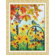 Набор для вышивания бисером ПАУТИНКА арт.Б-1298 Краски осени 28х38 см
