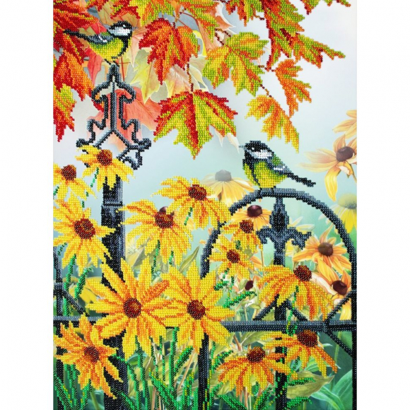 Набор для вышивания бисером ПАУТИНКА арт.Б-1298 Краски осени 28х38 см