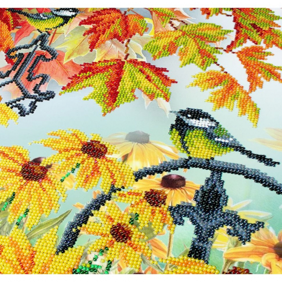 Набор для вышивания бисером ПАУТИНКА арт.Б-1298 Краски осени 28х38 см