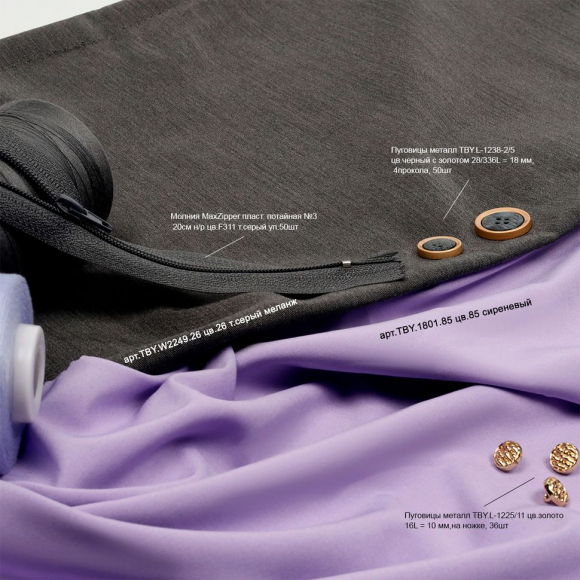 Пуговицы металл TBY.L-1238-2/5 цв.черный с золотом 36L = 22-23 мм, 4прокола, 50шт