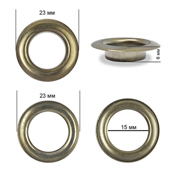 Люверсы сталь TBY.2093 №28 (? 15мм, h 6мм) цв. никель черный уп. 200шт Люверсы сталь TBY.2093 №28 (? 15мм, h 6мм) цв. никель черный уп. 200шт