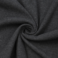 Ткань трикотаж Кашкорсе 70%хл 25%пэ 5%спан 250г 130см серый меланж 3 рул.35м