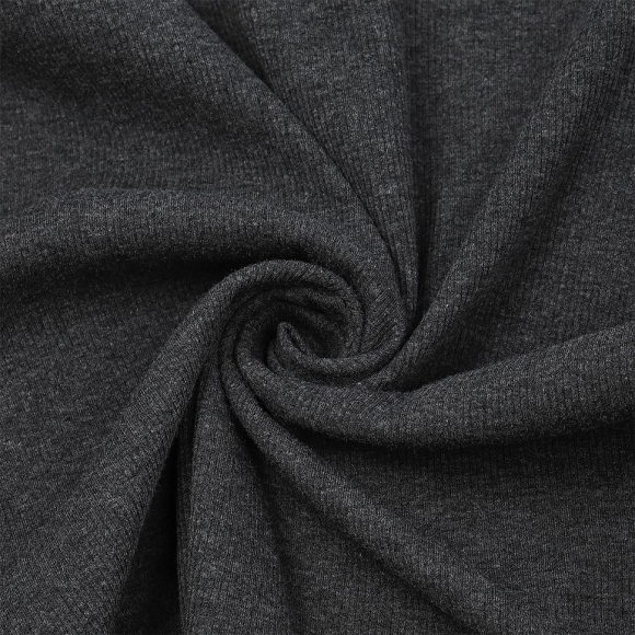 Ткань трикотаж Кашкорсе 70%хл 25%пэ 5%спан 250г 130см серый меланж 3 рул.35м