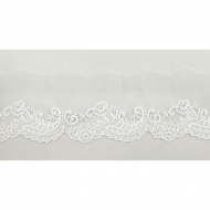 111939_Вышивка на тюле, 90 мм, цвет белый 111939_Вышивка на тюле, 90 мм, цвет белый