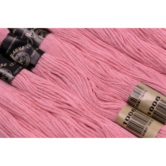 Нитки мулине цв.1006 розовый 12х10м С-Пб Нитки мулине цв.1006 розовый 12х10м С-Пб