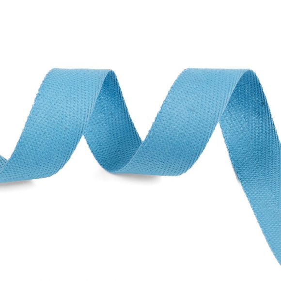 Тесьма киперная 22 мм хлопок 1,8г/см арт.12.2С-257К.22.001 цв.голубой уп.50м