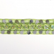 Тесьма с пайетками TBY арт.TH249 шир.20мм цв.063 салатовый уп.18,28м