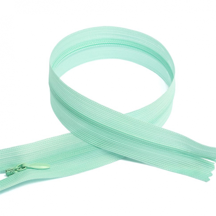 Молния MaxZipper пласт. потайная №3 50см н/р цв.F199 мятный уп.50шт