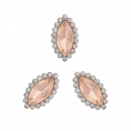 Стразы пришивные в цапах стекло TBY арт.MS.01.S цв.шампанское 11х20 мм уп.50 шт