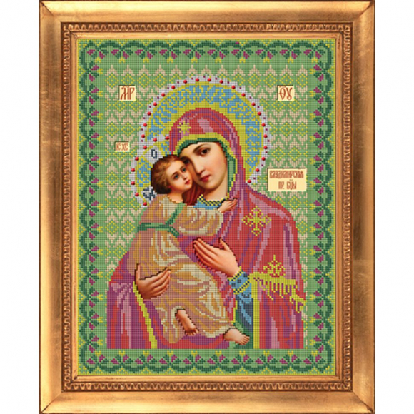 Набор для вышивания бисером GALLA COLLECTION арт.И 001 Икона Божией Матери Владимирская 27х36 см