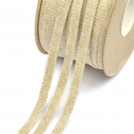 Шнур плоский х/б 10мм 6652 цв.071 льняной уп.50м